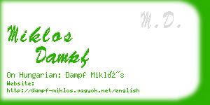 miklos dampf business card